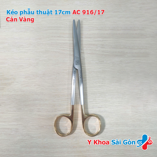 Kéo phẫu thuật cán vàng AC 916/17