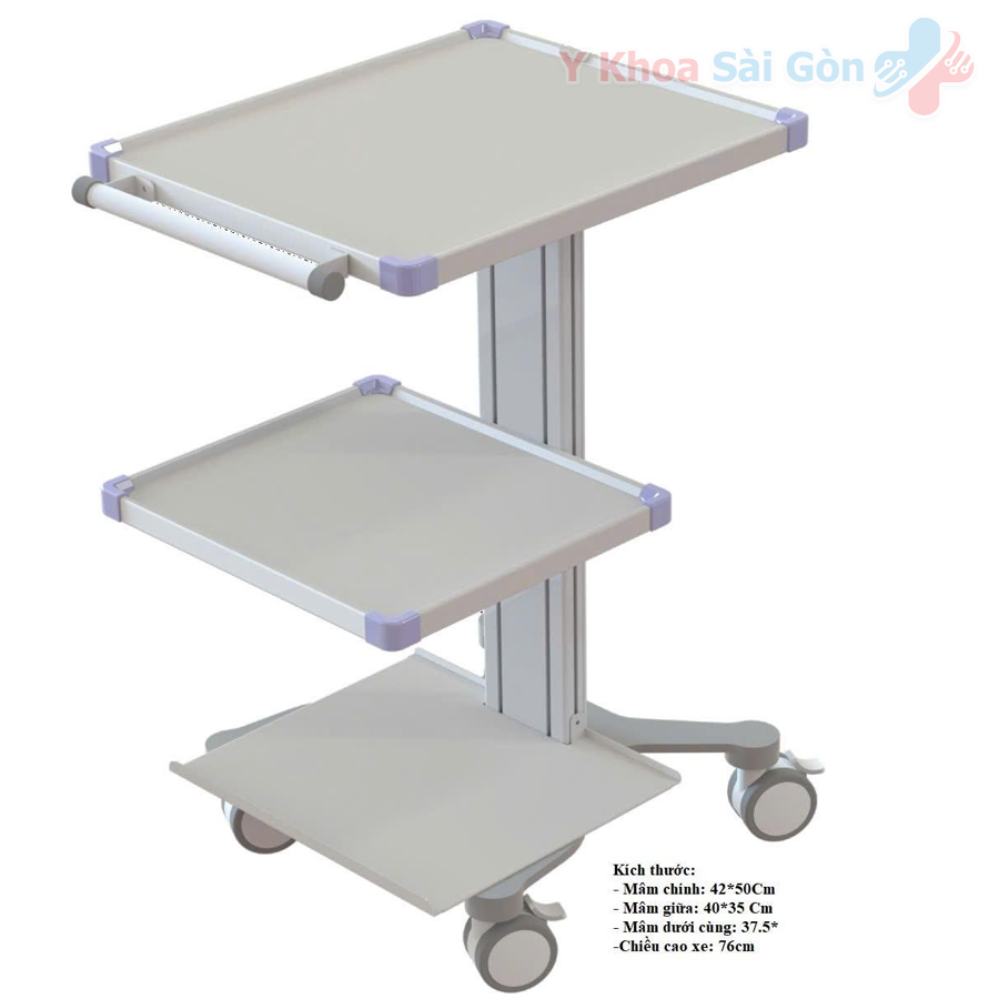 Xe đẩy đặt máy cho phòng khám