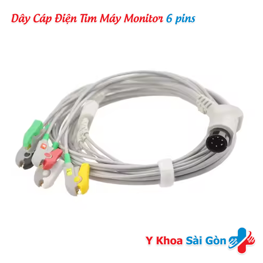 dây điện cực ECG 6 pin