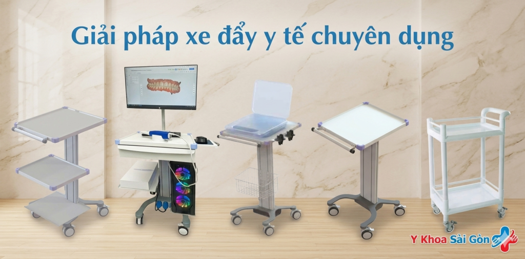 xe đẩy y tế tại Y khoa Sài Gòn