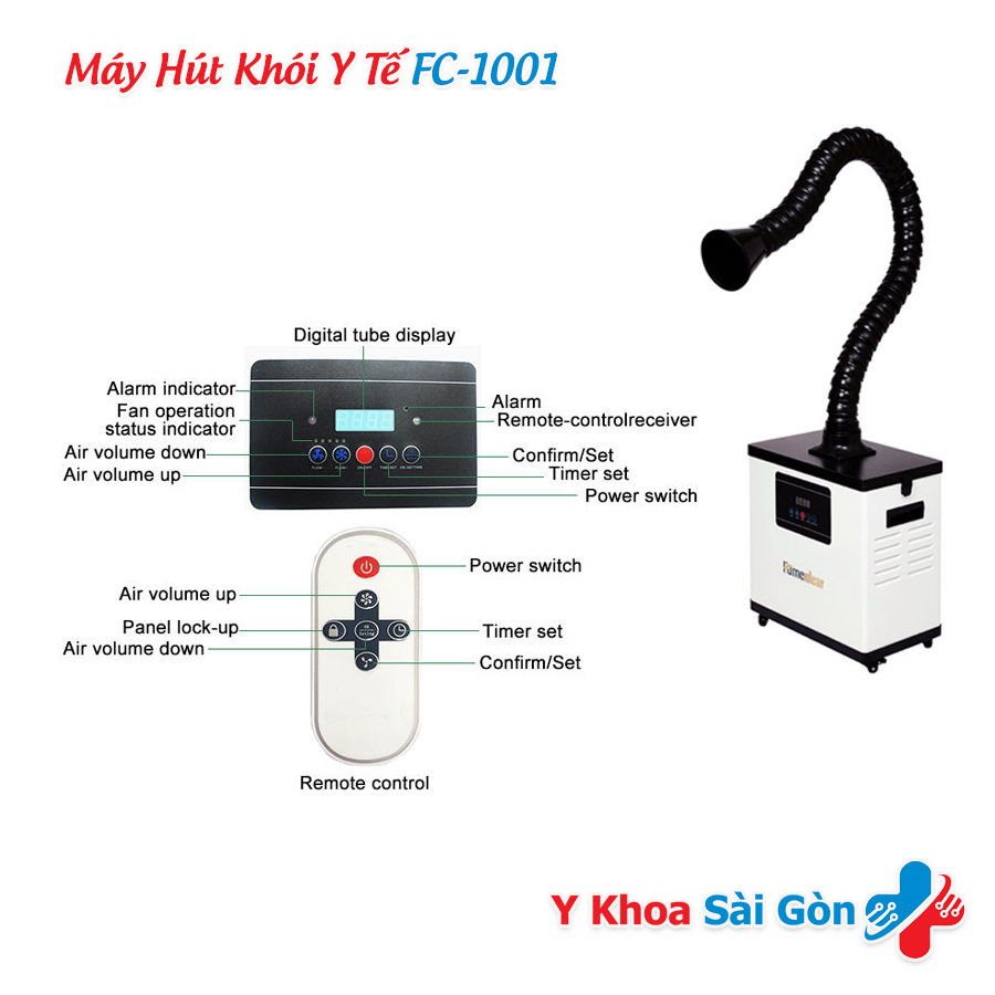 máy hút khói đốt điện cao tần